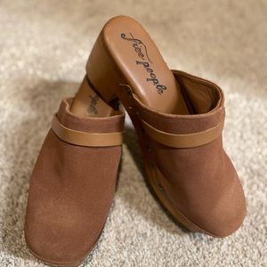 Camel Free People Clogs